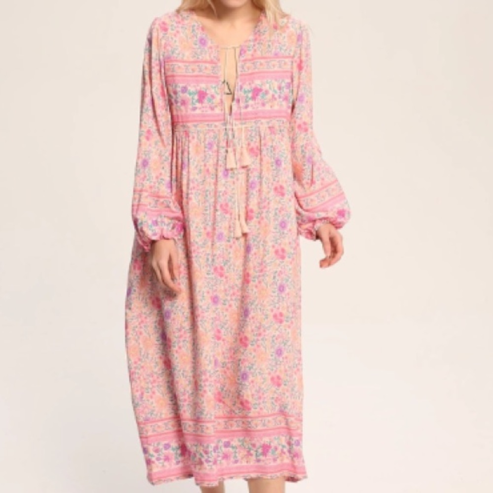 Floral Maxi DRESS Pink Gown NEW - Picture 3 of 8